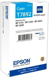 Epson Original T7892XXL Cyan Extra High Capacity Ink Cartridge (C13T789240)